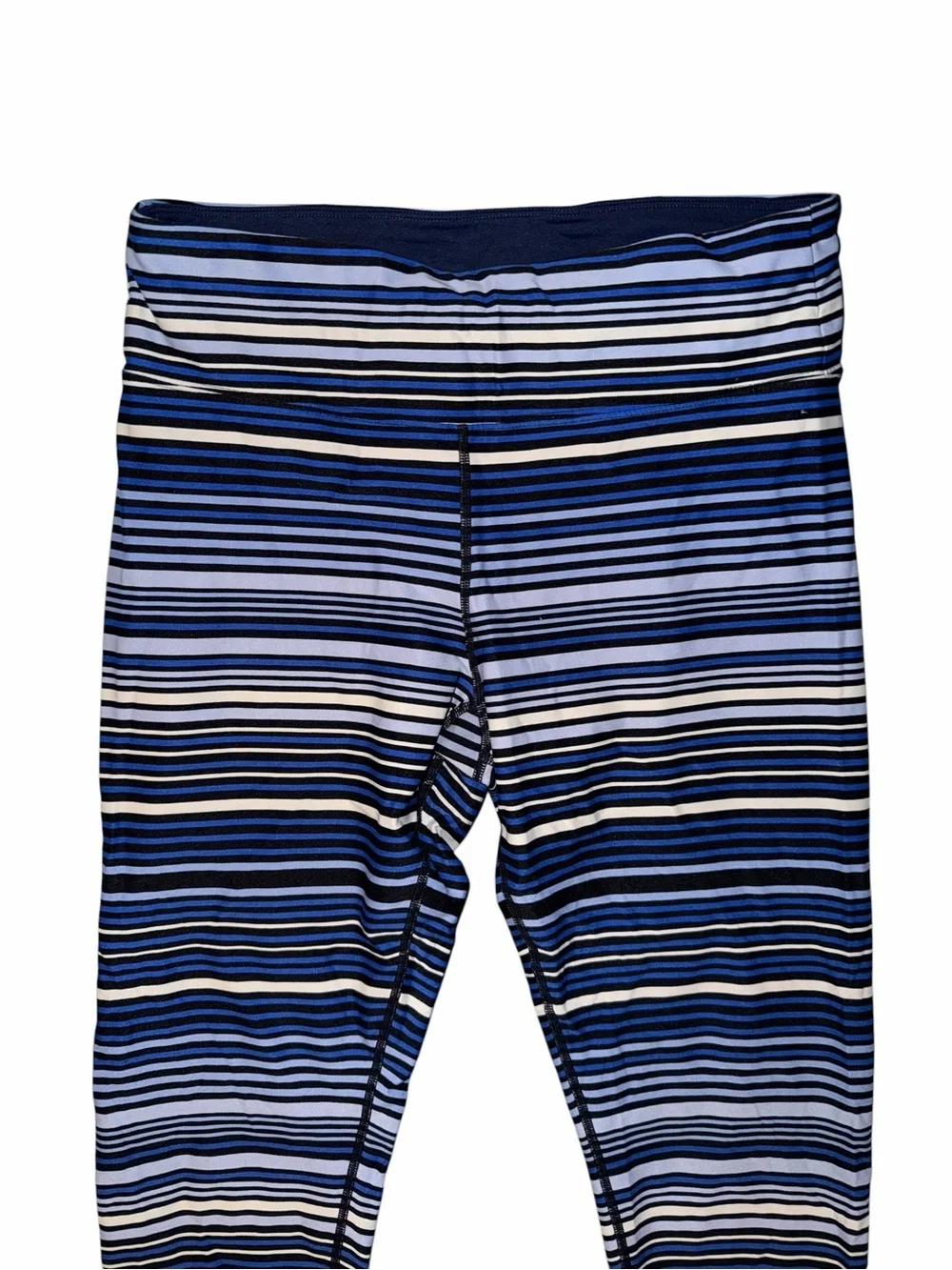 Calvin Klein NWOT Blue and White Striped Leggings